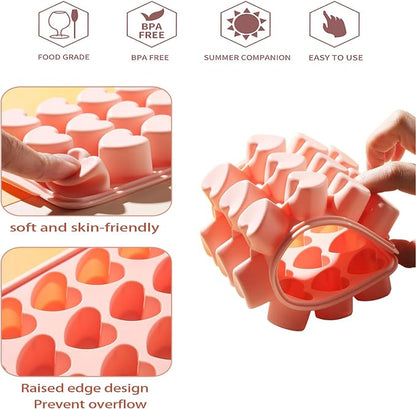 2 Pack Heart-Shaped Ice Cube Trays - Image 3