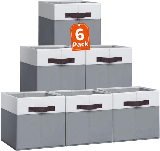 Criusia Large Storage Cubes -6 Set Closet Organizers Bins by Criusia