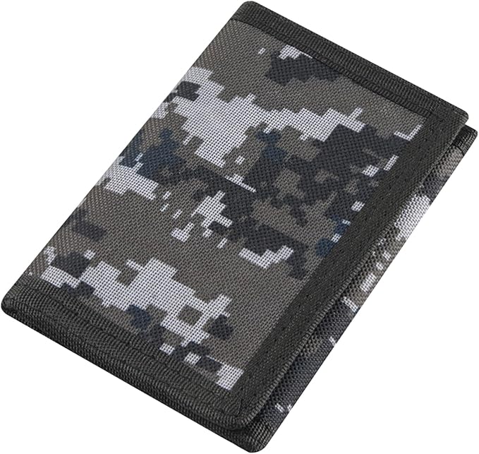 NEICY RFID Blocking Canvas Wallet for Men and Women - Camo Trifold Outdoor Sports Wallets with Magic Sticker for Teen Kids (Mosaic02)