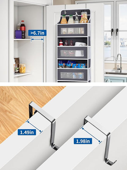 JARLINK Over The Door Organizer, 5 Shelf Door Hanging Organizer - Image 3