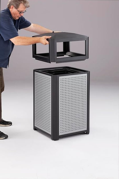 Safco Evos Steel Trash Can, 15 Gallons, Indoor and Outdoor Use, Commercial - Image 6