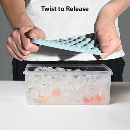 Ice Cube Trays with Lid and Bin, 0.8 IN Small Round Ice Cube Mold - Image 6