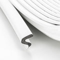 Weather Stripping Door Seal Strip - Soundproof Q-Shaped Foam for Exterior Door Frame, Large Gap Seal, Noise Cancelling, Easy to Install (White, 21FT)