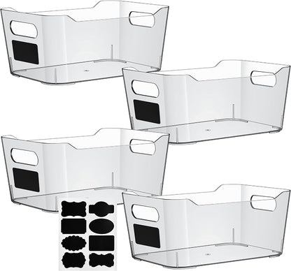 Clear Plastic Storage Bins, Refrigerator Freezer Fridge Organizer Storage by ShelfShaper