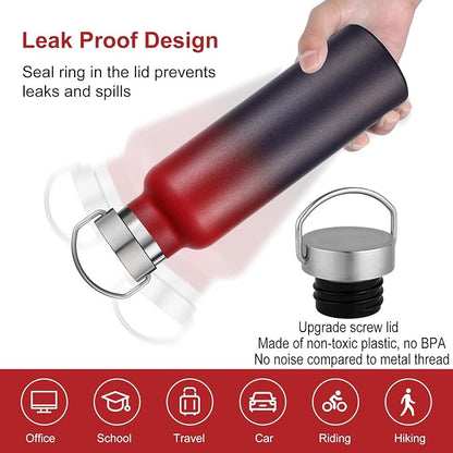 Neihepal 20 oz Insulated Water Bottles Bulk 4 Pack, Stainless Steel Double Wall - Image 4