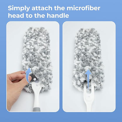 Microfiber Duster with an Extra Washable and Reusable Duster Head, Microfiber - Image 5