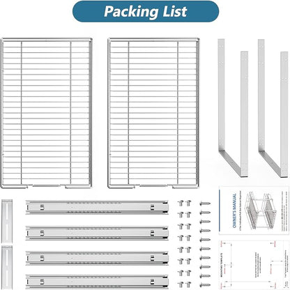 LOVMOR 2 Tier Individual Pull Out Cabinet Organizer 11" W x 18" D, Slide Out - Image 8