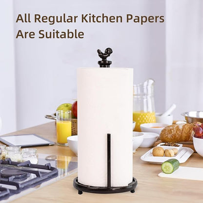 Cast Iron Rooster Paper Towel Holder - Image 5