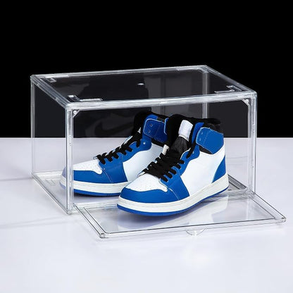 NYZE 12 Pack Acrylic Shoe Boxes Side Open, Shoe Storage Organizer - Image 6