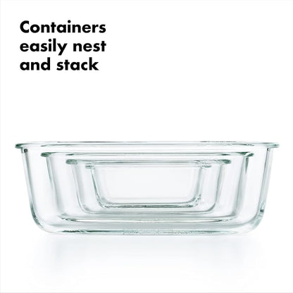 OXO Glass Food Storage Container, 1.6 Cup | Smart Seal | Leakproof | Pack of 2 - Image 5