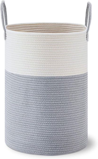 VIPOSCO Large Laundry Hamper, Tall Woven Rope Storage Basket - Image 9