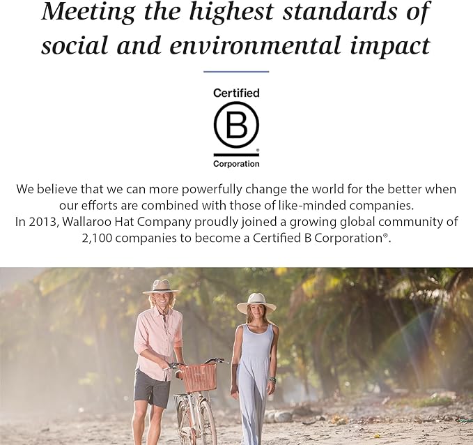 Wallaroo Hat Company Women’s Monetecito Fedora – UPF 50+ UV Protection, Wide Brim, Medium Size, Packable, Adjustable Sun Hat