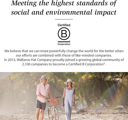 Wallaroo Hat Company Women’s Monetecito Fedora – UPF 50+ UV Protection, Wide Brim, Medium Size, Packable, Adjustable Sun Hat