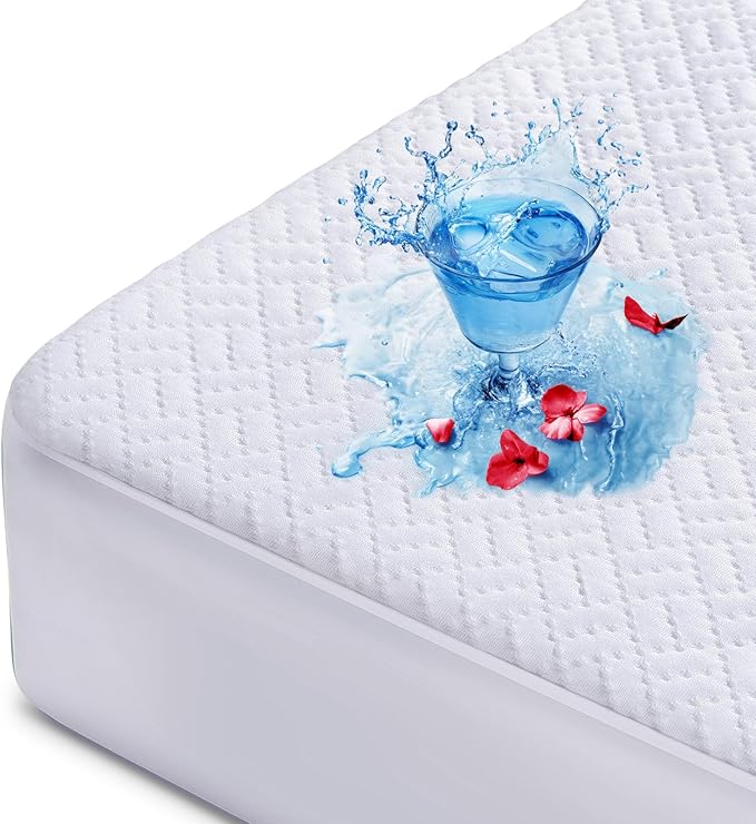 Hanherry 100% Waterproof Mattress Protector Twin XL Size, Mattress Cover 3D Air by Hanherry