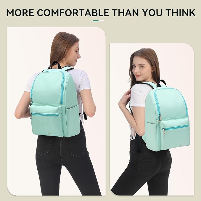 OMOUBOI Casual Daypacks Superbreak Backpack 14 inch Laptop Backpack for Women & Men Fits Tourism Business (Cyan)