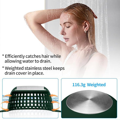 Shower Drain Hair Catcher, Bathtub Drain Cover Foldable Silicone Shower & Tub - Image 4