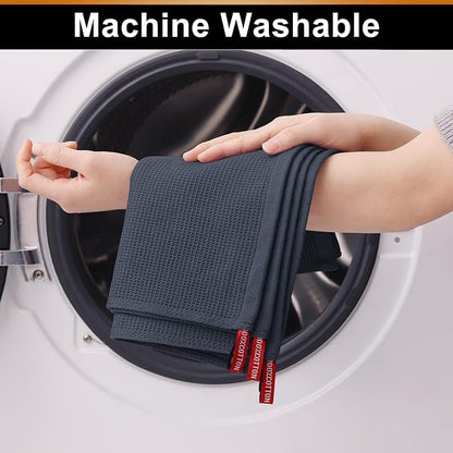 Homaxy 100% Cotton Waffle Weave Dish Cloths - Image 5