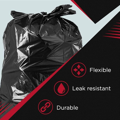 Tasker 45 Gallon Trash Bags, Extra Large Black Garbage Bags - Image 9