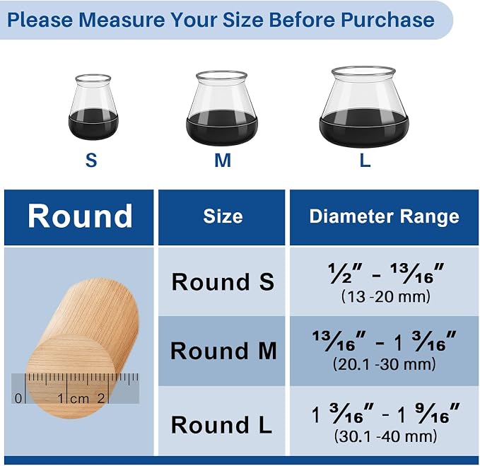 28 Pcs Chair Leg Sliders for Carpet, Round Chair Glides, Silicone Furniture Leg - Image 3