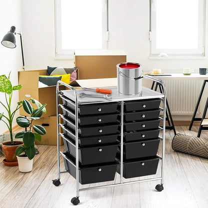 GOFLAME 12-Drawer Rolling Storage Cart, Mobile Utility Cart - Image 9