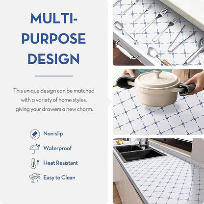 Drawer and Shelf Liner, Non-Slip Kitchen Cabinet Liners Non-Adhesive Thick - Image 6