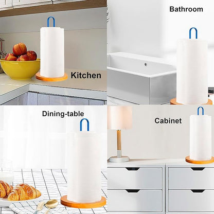 TONLEA Wooden Paper Towel Holder Countertop, Kitchen-Towel-Holder FreeStanding - Image 6