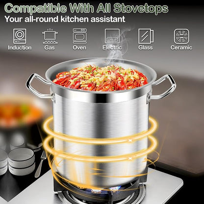 Large Stock Pot-35QT Stainless Steel Stockpot - Image 2