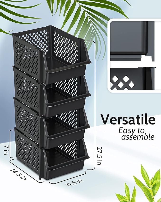 Skywin Plastic Stackable Storage Bins - Image 3