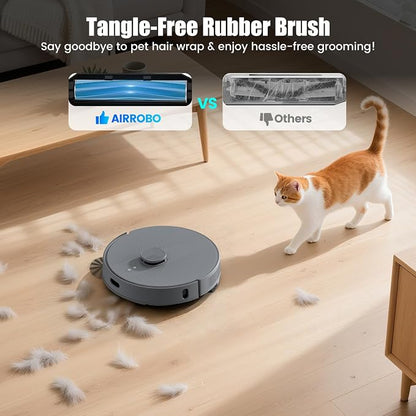 AIRROBO T25+ Robot Vacuum and Mop Combo, 5500Pa Powerful Suction, Self-Emptying - Image 3