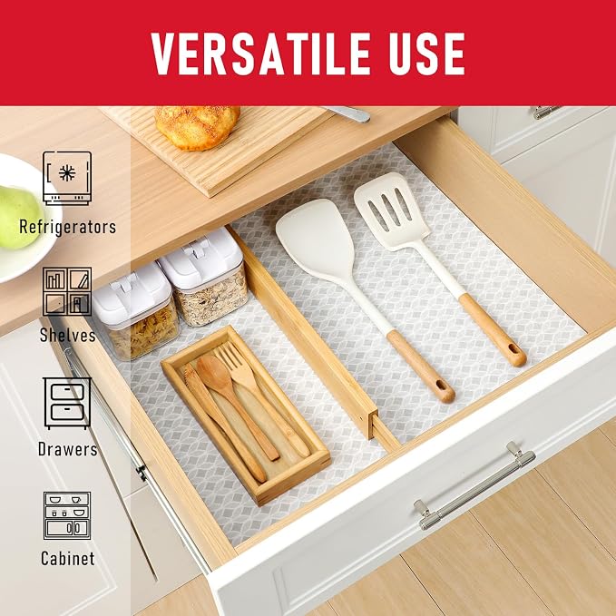 Cooyes French Door Refrigerator Liners 17.7" x 36", Absorbent Strong Grip - Image 5