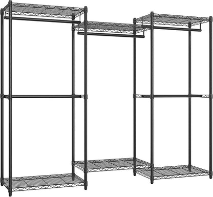 SONGMICS Heavy-Duty Clothes Rack, Garment Rack, Portable Closet, 86.4-Inch Wide - Image 7