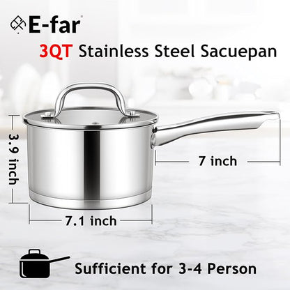 E-far Stainless Steel Saucepan - Image 2