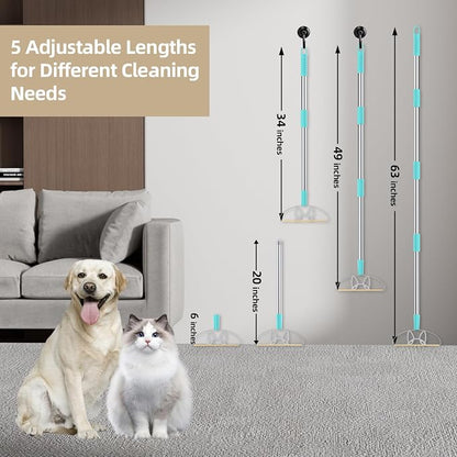 63“Ultra Long Carpet Rake by LINTPLUS-Heavy Duty Carpet Scraper & Pet Hair - Image 4