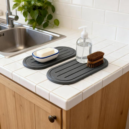 Razborci 2PCS Water Absorbing Stone Drying Tray Mat - Image 2