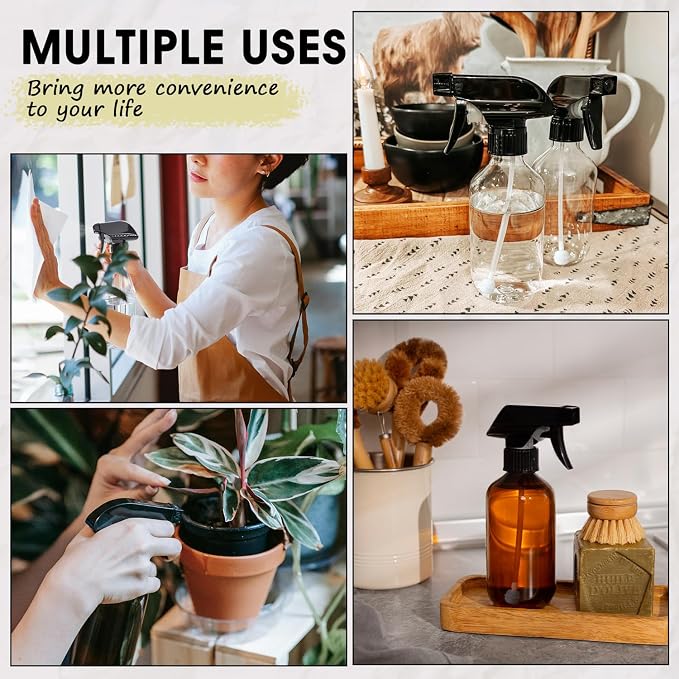 2 Packs Plastic Spray Bottles 360° Water Spray Bottle - Image 7