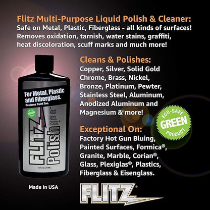 Flitz Multi Purpose Metal Polish Liquid - 16oz Bottle of USA-Made Tarnish - Image 6