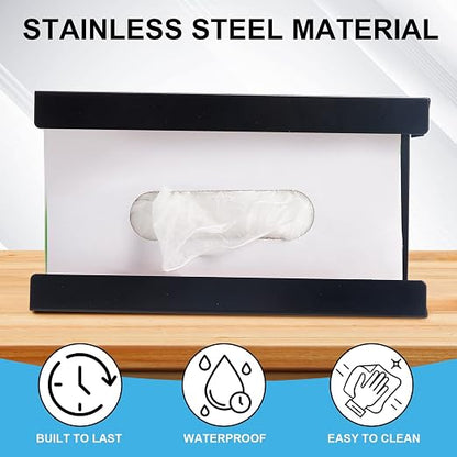 Lounsweer 6 Pcs Magnetic Glove Dispenser Holds Boxes of Towels Paper Tissue - Image 3