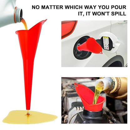 Long-Neck Oil Funnel for Automotive – Multi-Function Plastic Funnel for Oil - Image 4