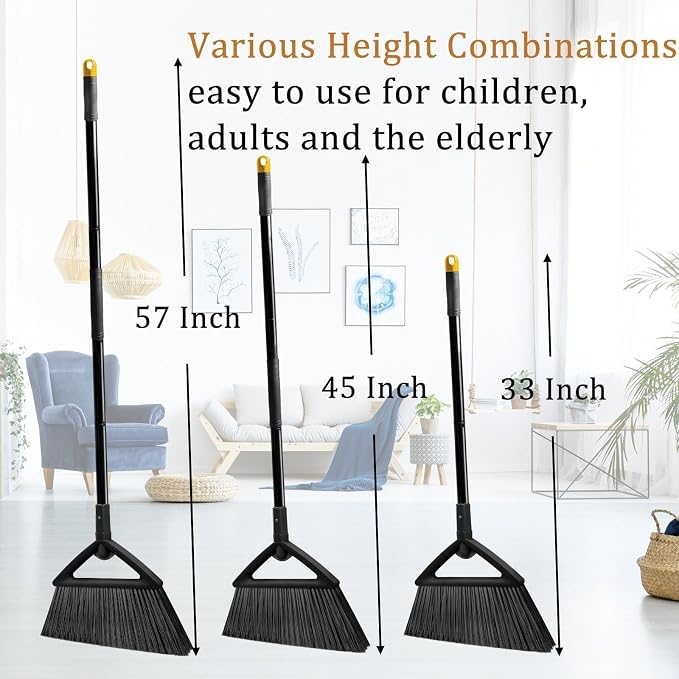 2PCS Heavy Duty Angle Broom, Long Pole Brooms - Image 5