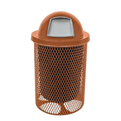 COATEDOUTDOORFURNITURE 32-Gallon Heavy-Duty Expanded Metal Round Trash by CoatedOutdoorFurniture