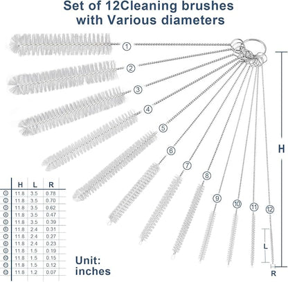 Ixiaoyoo Straw Cleaner Brush Set, 12-Piece 11.8 Inch Long Botthle Cleaning Brush - Image 8