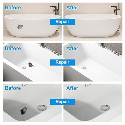 Tub Repair Kit White, Fiberglass Porcelain Repair Kit - Image 2