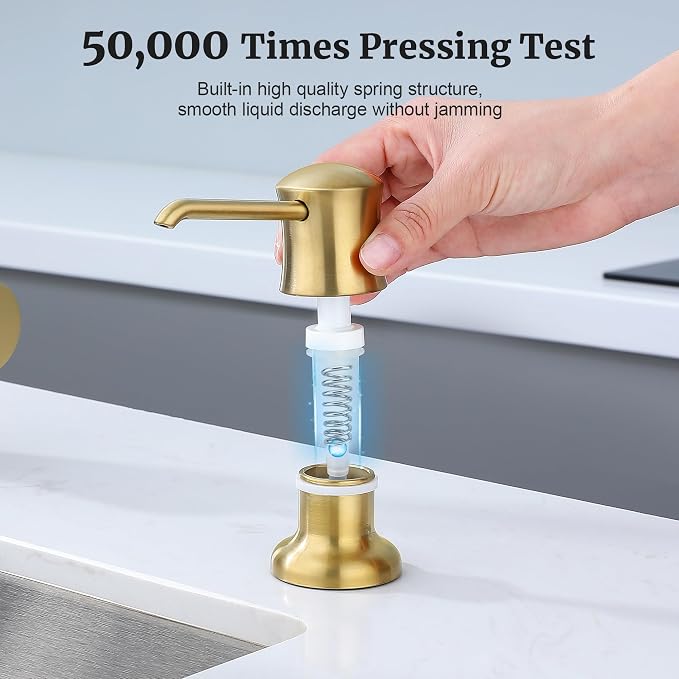 Sink Soap Dispenser for Kitchen Sink Brushed Gold Upgrade - Image 5