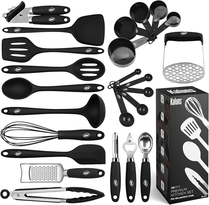Kaluns Silicone Kitchen Utensils Set 24 Pcs Silicone Cooking Utensils Set by Kaluns%C2%AE