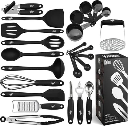 Kaluns Silicone Kitchen Utensils Set 24 Pcs Silicone Cooking Utensils Set by Kaluns%C2%AE