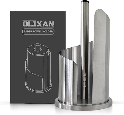 Stainless Steel Paper Towel Holder Countertop, Modern Spiral Cover Design - Image 8