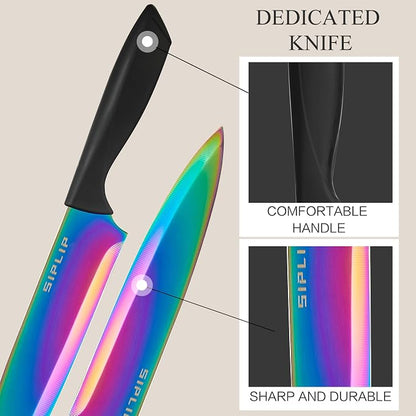 15-Piece High Carbon Stainless Steel Kitchen Knife Set - Image 4