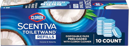 CLOROX Scentiva ToiletWand Toilet Cleaner Refills, Toilet brush, Coconut and - Image 11