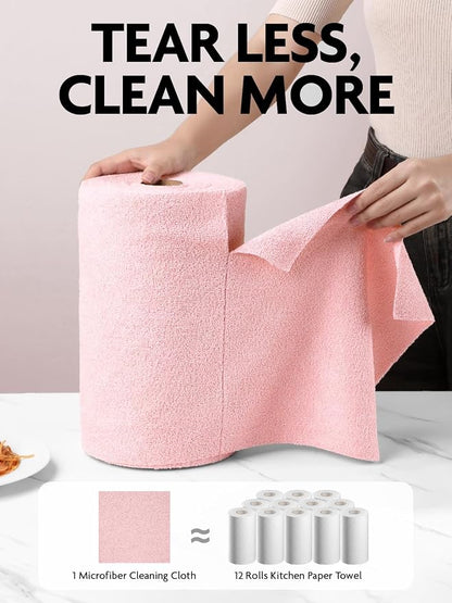 Fantasticlean Microfiber Cleaning Cloth Roll -150 Pack, Tear Away Microfiber - Image 2