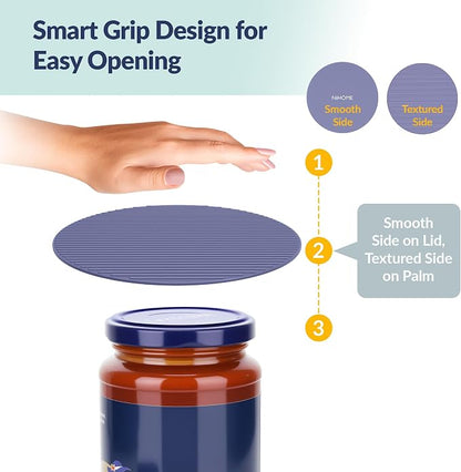 NIHOME Silicone Jar Opener – 6 Inch Large Anti-Slip Grip Pads, Premium 100% - Image 2